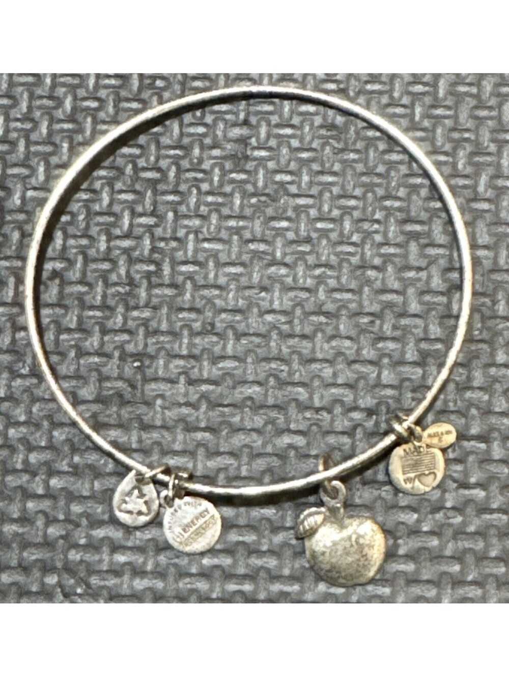 Alex and Ani Silver Toned Charm Expandable Bangle Bracelet | Teacher’s Apple